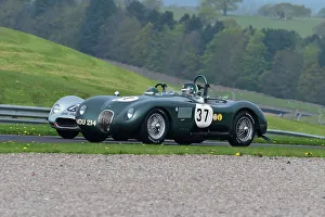 MRL RAC Woodcote Trophy And Stirling Moss Trophy For Pre-’56 And Pre-’61 Sports Cars Prints: CM34 5885 Nigel Webb, John Young, Jaguar C-Type