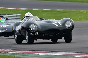 MRL RAC Woodcote Trophy And Stirling Moss Trophy For Pre-’56 And Pre-’61 Sports Cars Prints: CM34 6598 John Pearson, Gary Pearson, Jaguar D-Type