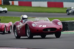 MRL RAC Woodcote Trophy And Stirling Moss Trophy For Pre-’56 And Pre-’61 Sports Cars Prints: CM34 6601 Richard Wilson, Maserati 250S