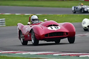 MRL RAC Woodcote Trophy And Stirling Moss Trophy For Pre-’56 And Pre-’61 Sports Cars Prints: CM34 6603 Malcolm Paul, Rick Bourne, Lotus Mk X