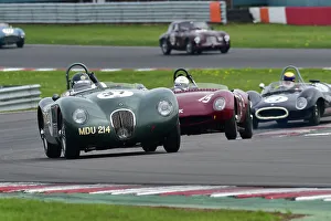 MRL RAC Woodcote Trophy And Stirling Moss Trophy For Pre-’56 And Pre-’61 Sports Cars Prints: CM34 6628 Nigel Webb, John Young, Jaguar C-Type