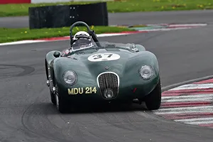 MRL RAC Woodcote Trophy And Stirling Moss Trophy For Pre-’56 And Pre-’61 Sports Cars Prints: CM34 6638 Nigel Webb, John Young, Jaguar C-Type