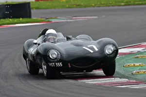 MRL RAC Woodcote Trophy And Stirling Moss Trophy For Pre-’56 And Pre-’61 Sports Cars Prints: CM34 6642 John Pearson, Gary Pearson, Jaguar D-Type