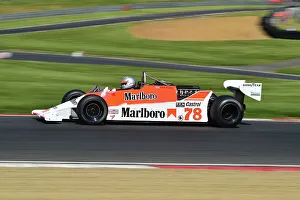 Prints of Warren Briggs, McLaren M29, Masters Racing Legends, two races of twenty minutes for F1 cars from the years 1966 to 1985, split into four classes, Jackie Stewart, Patrick Head, Niki Lauda Masters Historic Festival, Brands Hatch, May 2023 Prints: CM34 8285 Warren Briggs, McLaren M29