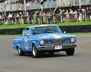 Goodwood Revival 2014 Prints: CM4 9438 Duncan Pittaway, Tim Dutton, Plymouth Barracuda, 900 WA