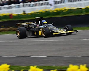 Prints of Andrew Beaumont, Lotus-Cosworth 76, High air box F1 Cars, Goodwood 73rd MM March 2015, 73rd, 73rd Members Meeting, Action, Chris McEvoy, CJM Photography, classic cars, competition, England Goodwood 73rd Members Meeting Prints: CM6 3003 Andrew Beaumont, Lotus-Cosworth 76