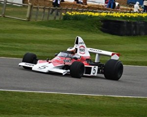 Prints of McLaren-Cosworth M23, High air box F1 Cars, Goodwood 73rd MM March 2015, 73rd, 73rd Members Meeting, Action, Chris McEvoy, CJM Photography, classic cars, competition, England, Formula 1, Goodwood Goodwood 73rd Members Meeting Prints: CM6 4587 McLaren-Cosworth M23