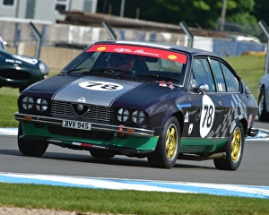 HSCC Donington Park, 30th May 2015 Prints: CM8 0132 Mark Dudley, Alfa Romeo 2000 GTV, BVV 94 S