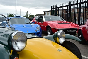 Lotus 50th Anniversary Plaque Unveiled In Cheshunt, Hertfordshire, UK Prints: CM8 1781 Lotus Seven, Lotus Exige, Lotus Elite