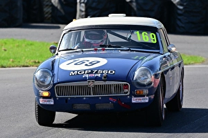Prints of George Grant, MG B Roadster, Equipe GTS, a forty minute race for Pre-1966 Sports and GT cars with 5 different classes determined by engine size, these range from 1150cc to 2750cc Equipe Classic Racing March 2025 Prints: CZ1_2320 George Grant, MG B Roadster.jpg