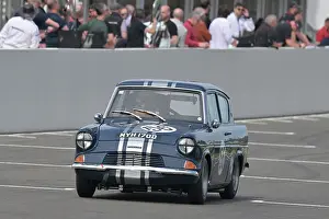 Prints of Michael Sheraton, Ford Anglia 105E, Whitmore Cup, a twenty minute single driver race for saloon cars with an engine capacity below 2 litres that competed in the years 1960 to 1966 Goodwood 82nd Members Meeting Prints: CZ1_7066 Michael Sheraton, Ford Anglia 105E.jpg