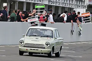 Prints of Max Chilton, Ford Lotus Cortina Mk1, Whitmore Cup, a twenty minute single driver race for saloon cars with an engine capacity below 2 litres that competed in the years 1960 to 1966 Goodwood 82nd Members Meeting Prints: CZ1_7076 Max Chilton, Ford Lotus Cortina Mk1.jpg