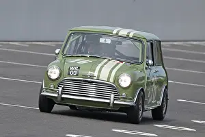 Prints of Nick Swift, Morris Mini Cooper S, Whitmore Cup, a twenty minute single driver race for saloon cars with an engine capacity below 2 litres that competed in the years 1960 to 1966 Goodwood 82nd Members Meeting Prints: CZ1_7116 Nick Swift, Morris Mini Cooper S.jpg