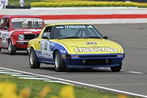 Prints of Alex Taylor, Emanuele Pirro, Mazda RX-7, Win Percy Trophy for Group 1 saloon cars with an engine capacity below 2800cc, that raced in the years 1970 to 1982, a two driver forty five minute race Goodwood 82nd Members Meeting Prints: CZ1_7165 Alex Taylor, Emanuele Pirro, Mazda RX-7.jpg