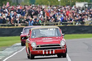 Prints of Henry Mann, Ford Lotus Cortina Mk1, Whitmore Cup, a twenty minute single driver race for saloon cars with an engine capacity below 2 litres that competed in the years 1960 to 1966 Goodwood 82nd Members Meeting Prints: CZ1_9409 Henry Mann, Ford Lotus Cortina Mk1.jpg
