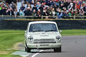 Prints of Max Chilton, Ford Lotus Cortina Mk1, Whitmore Cup, a twenty minute single driver race for saloon cars with an engine capacity below 2 litres that competed in the years 1960 to 1966 Goodwood 82nd Members Meeting Prints: CZ1_9415 Max Chilton, Ford Lotus Cortina Mk1.jpg