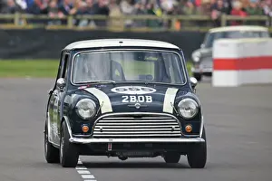 Prints of Christopher Edmunds, Morris Mini Cooper S, Whitmore Cup, a twenty minute single driver race for saloon cars with an engine capacity below 2 litres that competed in the years 1960 to 1966 Goodwood 82nd Members Meeting Prints: CZ1_9425 Christopher Edmunds, Morris Mini Cooper S.jpg