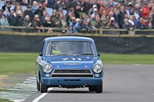 Prints of Guy Smith, Ford Lotus Cortina Mk1, Whitmore Cup, a twenty minute single driver race for saloon cars with an engine capacity below 2 litres that competed in the years 1960 to 1966 Goodwood 82nd Members Meeting Prints: CZ1_9434 Guy Smith, Ford Lotus Cortina Mk1.jpg