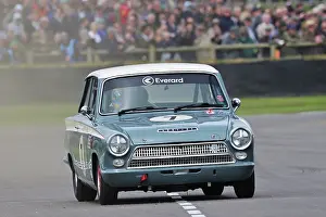 Prints of Ian Thompson, Ford Lotus Cortina Mk1, Whitmore Cup, a twenty minute single driver race for saloon cars with an engine capacity below 2 litres that competed in the years 1960 to 1966 Goodwood 82nd Members Meeting Prints: CZ1_9473 Ian Thompson, Ford Lotus Cortina Mk1.jpg