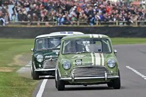 Prints of Nick Swift, Morris Mini Cooper S, Whitmore Cup, a twenty minute single driver race for saloon cars with an engine capacity below 2 litres that competed in the years 1960 to 1966 Goodwood 82nd Members Meeting Prints: CZ1_9483 Nick Swift, Morris Mini Cooper S.jpg