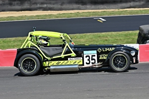 Prints of Mark Kendle, Caterham 420R, 2025 Dutch Barn Vodka Caterham Seven Championship UK, two twenty minute races over the weekend, in the iconic Caterham Seven BTCC Brands Hatch May 2025 Prints: CZ2_3671 Mark Kendle, Caterham 420R.jpg