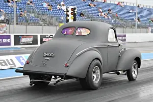 Prints of Dave Wheatley, Willys Coupe, Willys Wars, This was the 11th running of the Annual Willys Wars, featuring Willys Coupes, Sedans or Pickups from the years 1933 to 42 Dragstalgia Santa Pod June 2025 Prints: CZ2_9924 Dave Wheatley, Willys Coupe.jpg