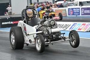 Prints of Aaron Windridge, T Bucket, TIKIT, Supercharged Outlaws, With a style of racers more commonly seen in the US of A, this is a group of widely differing styles Dragstalgia Santa Pod June 2025 Prints: CZ3_0154 Aaron Windridge, T Bucket, TIKIT, Supercharged Outlaws.jpg
