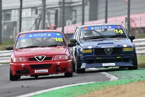 Prints of Nathan Bignell, Alfa Romeo 33, Andy Page, Alfa Romeo Giulietta 116, Hitek Alfa Romeo and Italian Intermarque Championship, Festival Italia, two 20 minute races Festival Italia Brands Hatch August 2025 Prints: CZ3_5982 Nathan Bignell, Alfa Romeo 33, Andy Page, Alfa Romeo Giulietta 116.jpg