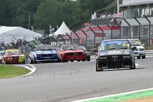 Prints of George Osborne, Alfa Romeo 75, Pre-85 Alfa Romeo and Italian Intermarque Classico, two 20 minute races, with cars split into six classes A-F, Class A - Saloon's/Sports unto 1600cc Festival Italia Brands Hatch August 2025 Prints: CZ3_6064 George Osborne, Alfa Romeo 75.jpg