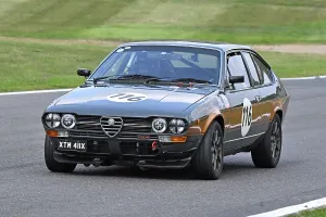 Prints of Brett Syndercombe, Alfa Romeo Alfetta GTV, Pre-85 Alfa Romeo and Italian Intermarque Classico, two 20 minute races, with cars split into six classes A-F, Class A - Saloon's/Sports unto 1600cc Festival Italia Brands Hatch August 2025 Prints: CZ3_6117 Brett Syndercombe, Alfa Romeo Alfetta GTV.jpg