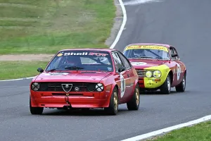 Prints of Thomas Hendrie, Alfa Romeo Sud Sprint, Tim Child, Alfa Romeo GTV 2000, Pre-85 Alfa Romeo and Italian Intermarque Classico, two 20 minute races, with cars split into six classes A-F Festival Italia Brands Hatch August 2025 Prints: CZ3_6125 Thomas Hendrie, Alfa Romeo Sud Sprint, Tim Child, Alfa Romeo GTV 2000.jpg