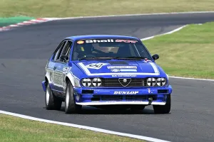 Prints of Jake Margalies, Alfa Romeo GTV6, Pre-85 Alfa Romeo and Italian Intermarque Classico, two 20 minute races, with cars split into six classes A-F, Class A - Saloon's/Sports unto 1600cc Festival Italia Brands Hatch August 2025 Prints: CZ3_6508 Jake Margalies, Alfa Romeo GTV6.jpg