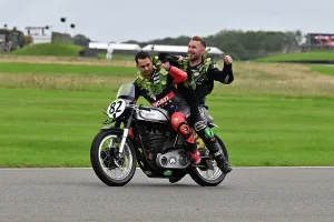 Leon Haslam Prints: CZ4_8546 Mark Taylor, Leon Haslam, Norton Manx 30M.jpg
