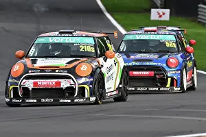 Prints of Chris MacKenzie, Bitcoin Racing, MINI F56 JCW Sport, 2025 Vertu MINI Challenge three twenty minute races a over the weekend, single marque racing BTCC Brands Hatch October 2025 Prints: CZ5_2219 Chris MacKenzie, Bitcoin Racing, MINI F56 JCW Sport.jpg