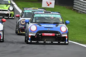 Prints of Harry Campey, EXCELR8 Motorsport, MINI F56 JCW, 2025 Vertu MINI Challenge three twenty minute races a over the weekend, single marque racing, cars being based on the MINI F56 JCW 3 door Hatchback BTCC Brands Hatch October 2025 Prints: CZ5_2231 Harry Campey, EXCELR8 Motorsport, MINI F56 JCW.jpg