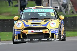 Prints of Nick Tandy, NAPA Racing UK, MINI F56 JCW, 2025 Vertu MINI Challenge three twenty minute races a over the weekend, single marque racing, cars being based on the MINI F56 JCW 3 door Hatchback BTCC Brands Hatch October 2025 Prints: CZ5_2246 Nick Tandy, NAPA Racing UK, MINI F56 JCW.jpg