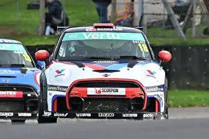 Prints of Lewis Selby, NAPA Racing UK, MINI F56 JCW, 2025 Vertu MINI Challenge three twenty minute races a over the weekend, single marque racing, cars being based on the MINI F56 JCW 3 door Hatchback BTCC Brands Hatch October 2025 Prints: CZ5_2255 Lewis Selby, NAPA Racing UK, MINI F56 JCW.jpg