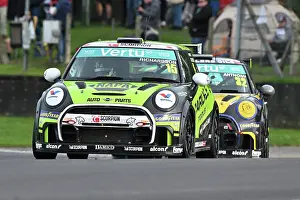 Prints of Cameron Richardson, NAPA Racing UK, MINI F56 JCW, 2025 Vertu MINI Challenge three twenty minute races a over the weekend, single marque racing, cars being based on the MINI F56 JCW 3 door Hatchback BTCC Brands Hatch October 2025 Prints: CZ5_2258 Cameron Richardson, NAPA Racing UK, MINI F56 JCW.jpg