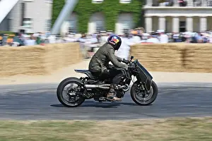 Motor Bikes Prints: CZ6_8530 Dougie Lampkin, Royal Enfield Shotgun 650, Caliber Royale by Rough Crafts.jpg