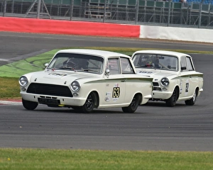 Gordon Shedden, Matt Neal, Ford Lotus Cortina, DPE 810 B, Richard Meaden, Grant Tromans Gordon Shedden, Matt Neal, Ford Lotus Cortina, DPE 810 B, Richard Meaden, Grant Tromans