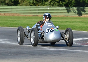 VSCC The Seaman Memorial Trophies Prints: Hakan Sandberg, JBS, F3 (500) racing cars