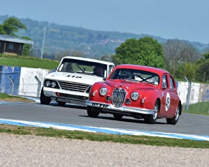 Donington Historic Festival 2014 Prints: Mike Wilkinson, Phil Bennett, Jaguar Mk1